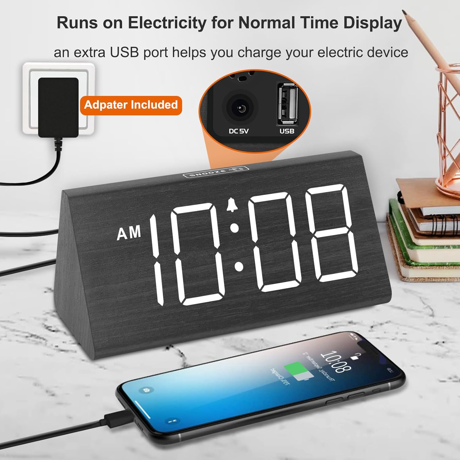 Dreamsky woodem Digital Alarm Clock