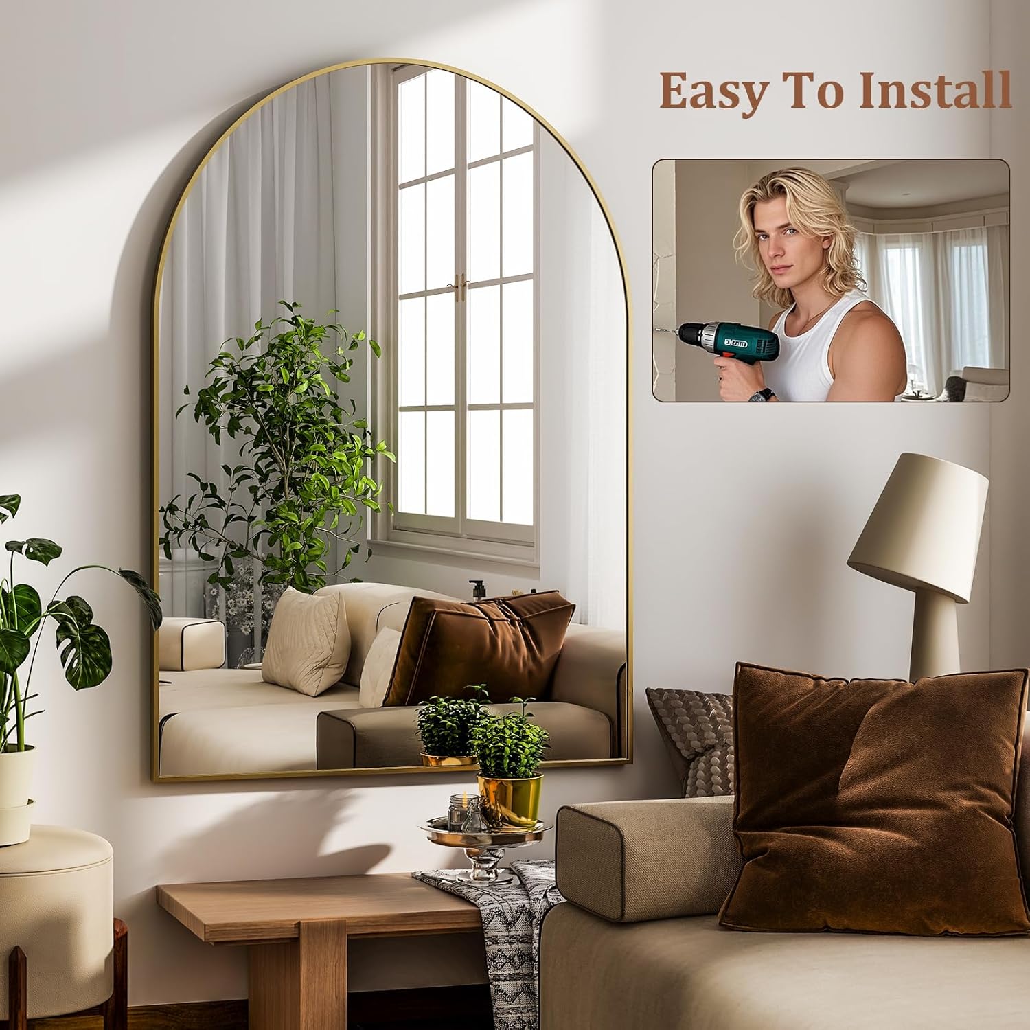 Haarritpure Arched Wall Mirror