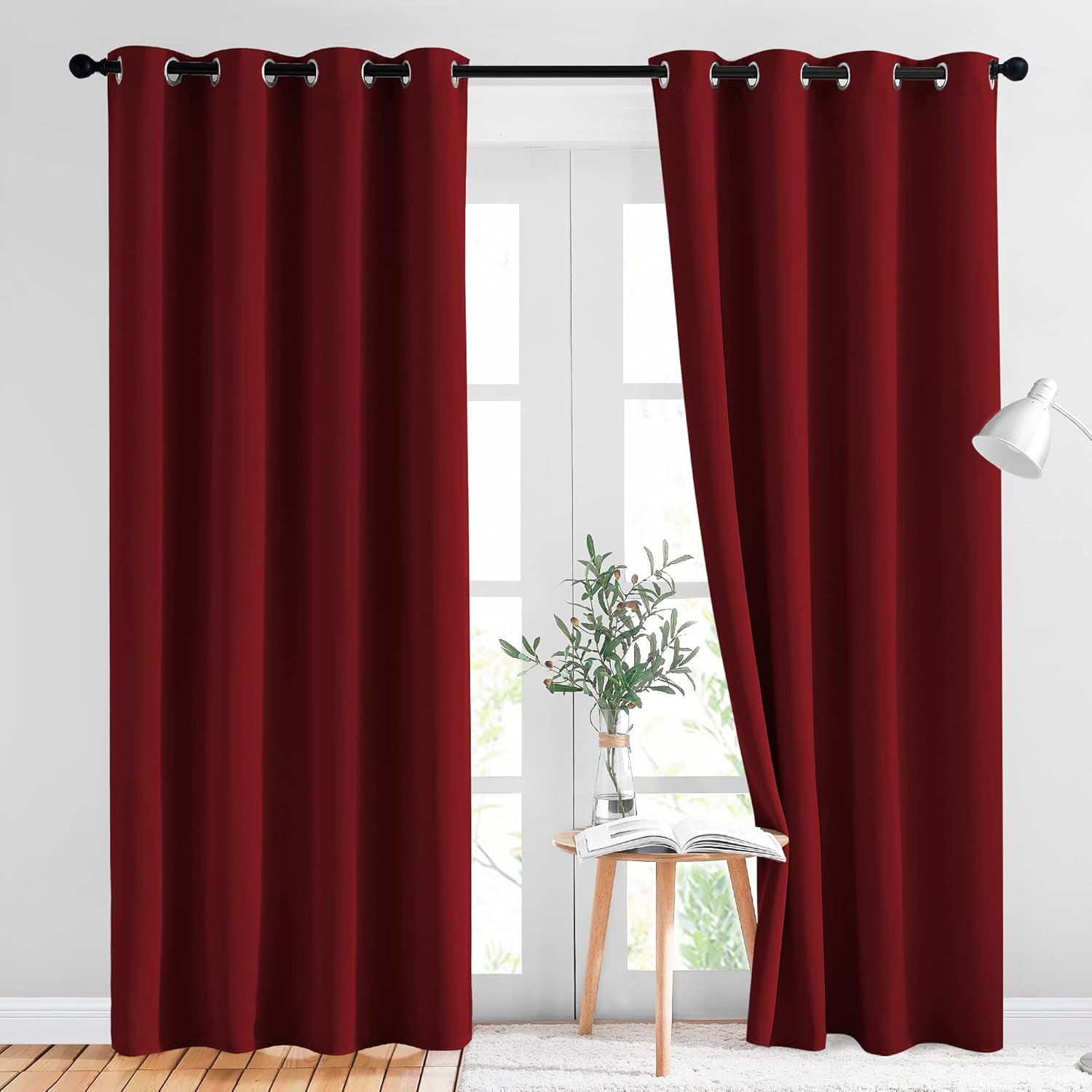 Nicetown Burgundy Blackout Curtain